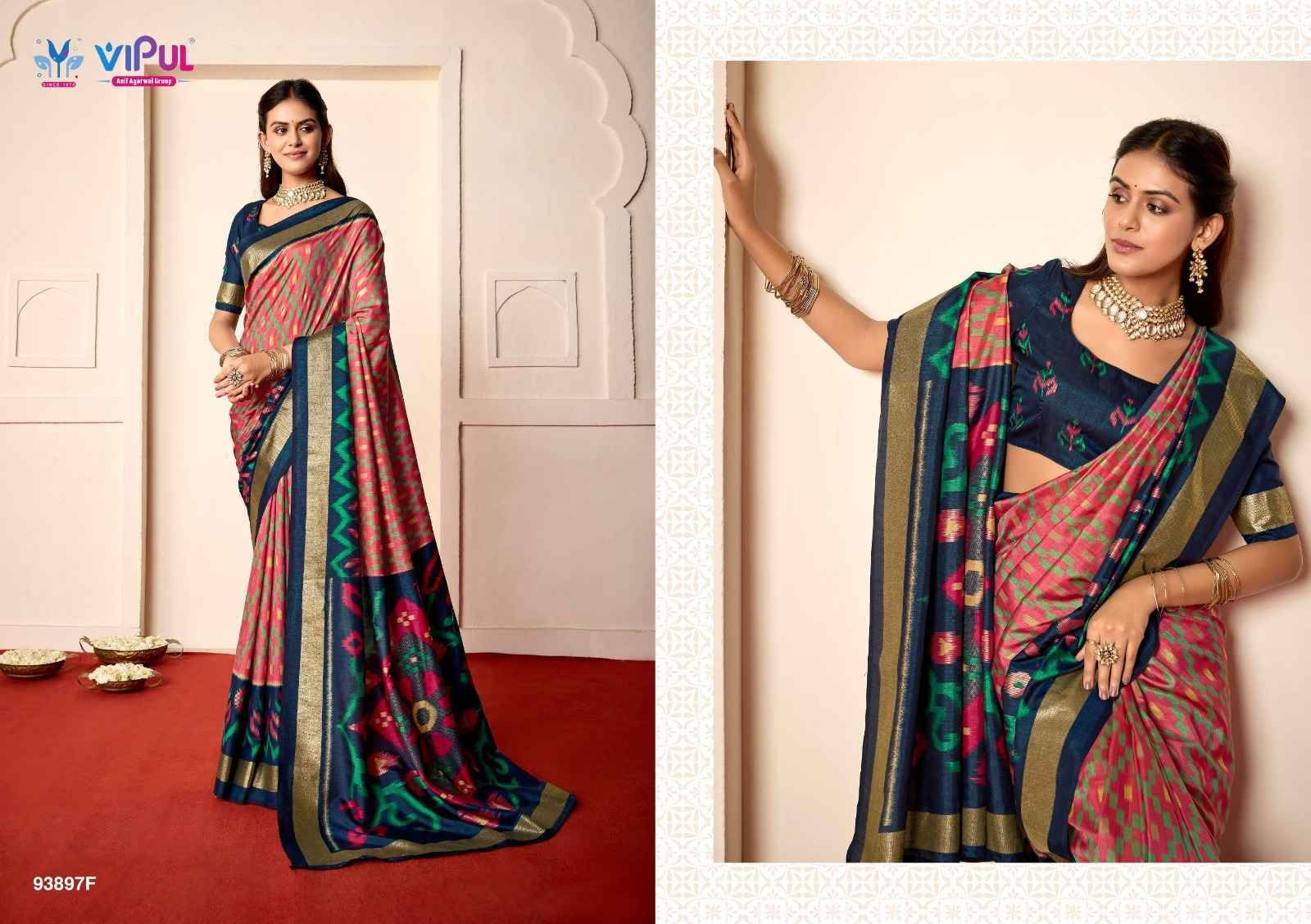 Sentosa silk Vol 10 93897 Series By Vipul Fashion Indian Traditional Wear Collection Beautiful Stylish Fancy Colorful Party Wear & Occasional Wear Weightless Sarees At Wholesale Price